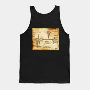 Medical Frigate Parchment Blueprint Tank Top